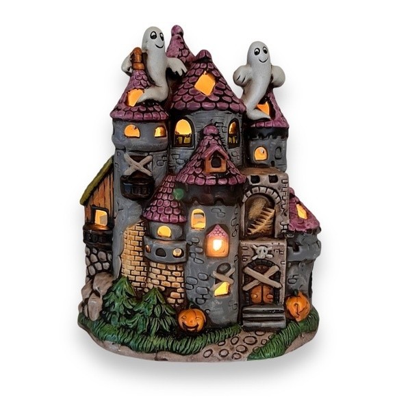 Lefton Accents Vintage 98s Lefton China Byron Wood Lighted Haunted